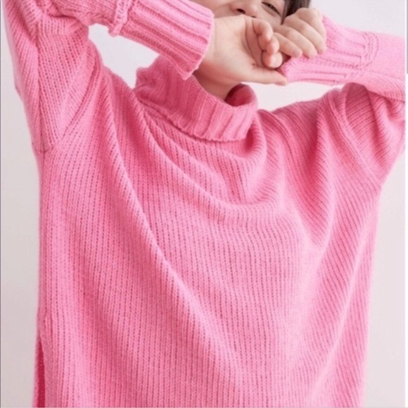 AERIE SUNSET CHENILLE OVERSIZED TURTLENECK SWEATER CHUNKY KNIT - Picture 2 of 13